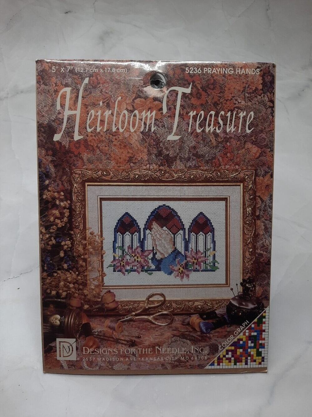 Designs For The Needle Heirloom Treasure Praying Hands 5236 5x7